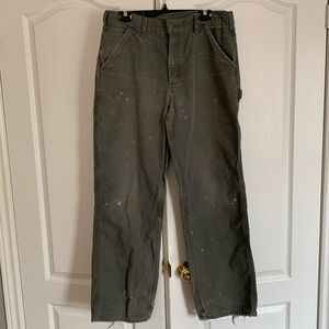 Carhartt heavy duty Dark Green denim carpenter pant2